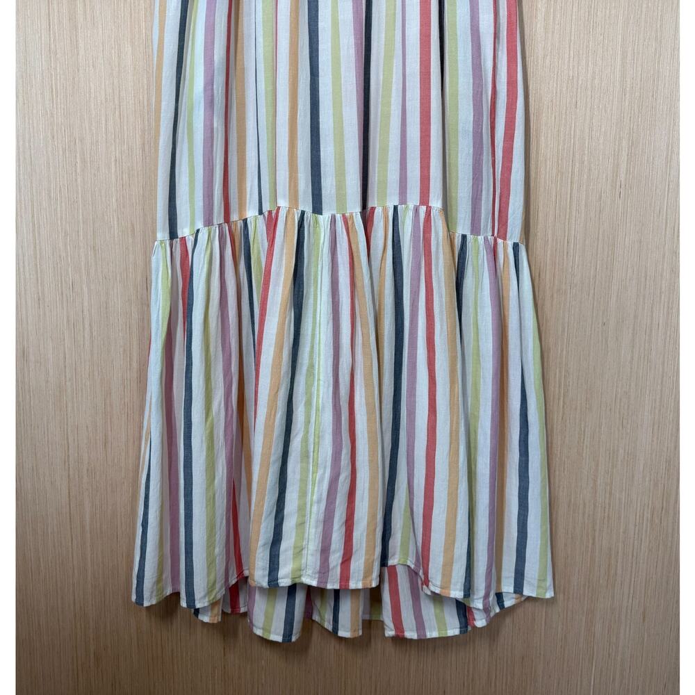 Old Navy Striped Tiered Maxi Swing Sundress Size Large Pockets Multicolor - Picture 7 of 13